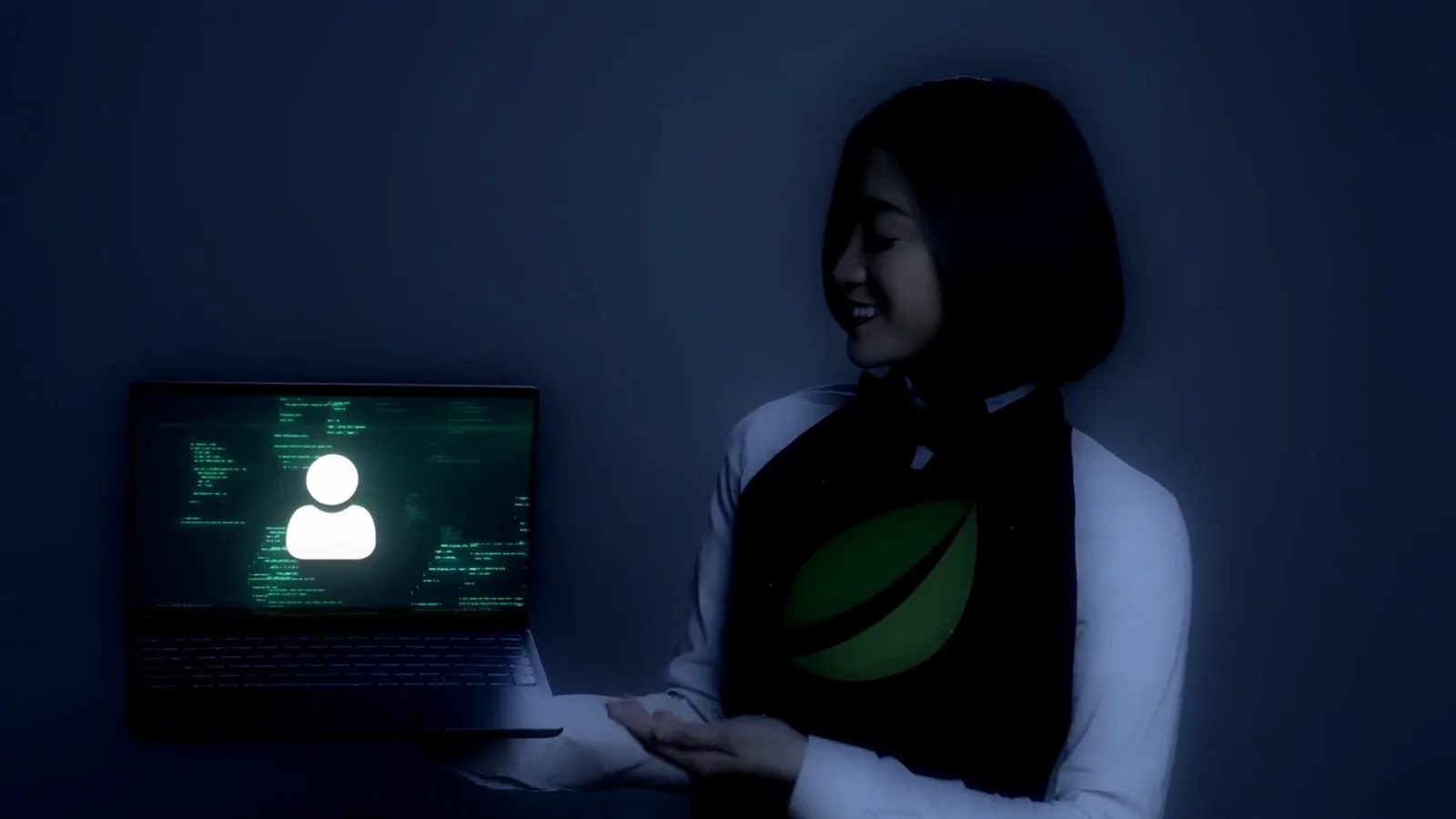 Presenter beside a terminal crediting a user account with BFX tokens, the one-token-per-dollar compensation Bitfinex issued after the hack Presenter beside a terminal crediting a user account with BFX tokens, the one-token-per-dollar compensation Bitfinex issued after the hack