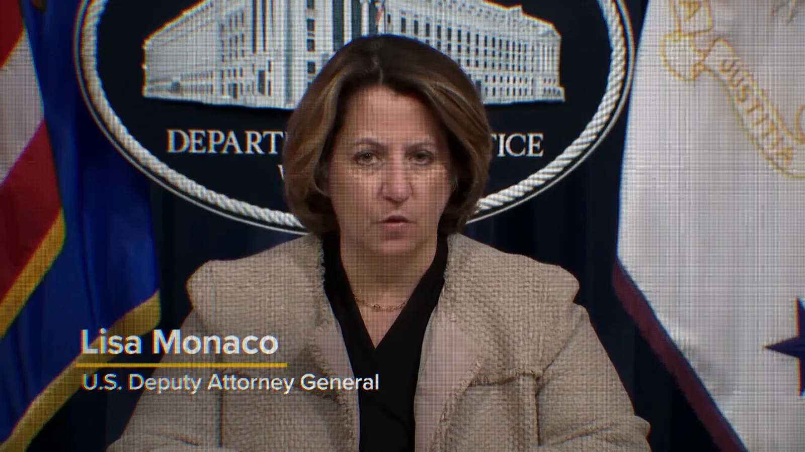 Deputy Attorney General Lisa Monaco announcing the seizure of 3.6 billion dollars in bitcoin linked to the 2016 Bitfinex hack Deputy Attorney General Lisa Monaco announcing the seizure of 3.6 billion dollars in bitcoin linked to the 2016 Bitfinex hack