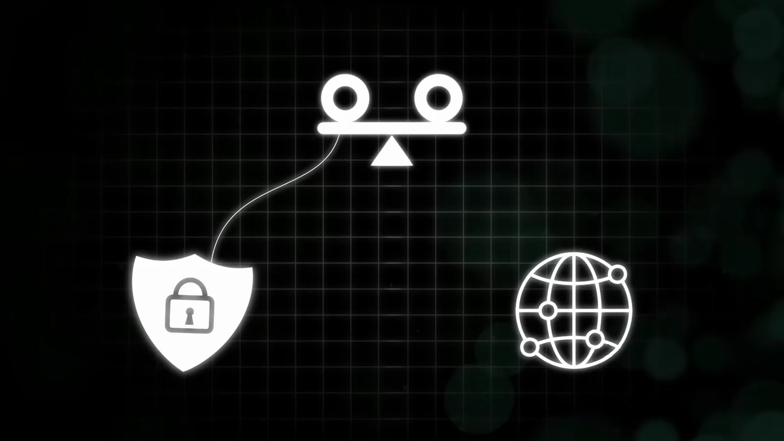 Balance scale, locked shield and globe icons wired together on a dark grid, the picture of BTC-e's offshore shell-company network beyond any single country's reach Balance scale, locked shield and globe icons wired together on a dark grid, the picture of BTC-e's offshore shell-company network beyond any single country's reach