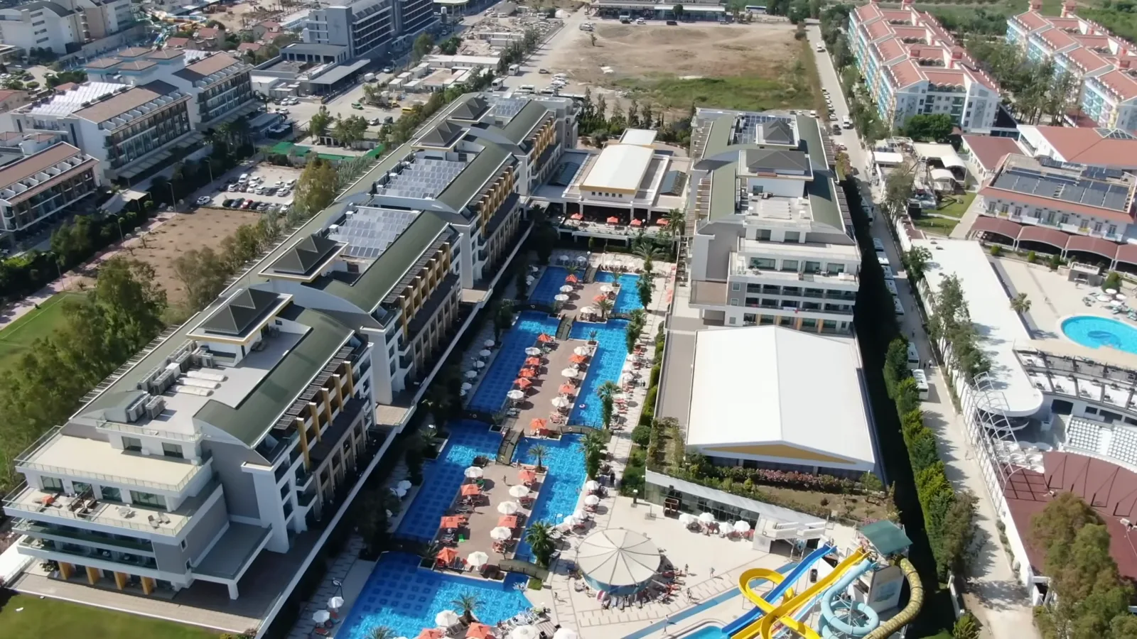 Aerial view of a seaside luxury resort with pools and water slides in Thessaloniki, Greece, where Vinnik's 2017 family holiday ended in an FBI arrest Aerial view of a seaside luxury resort with pools and water slides in Thessaloniki, Greece, where Vinnik's 2017 family holiday ended in an FBI arrest