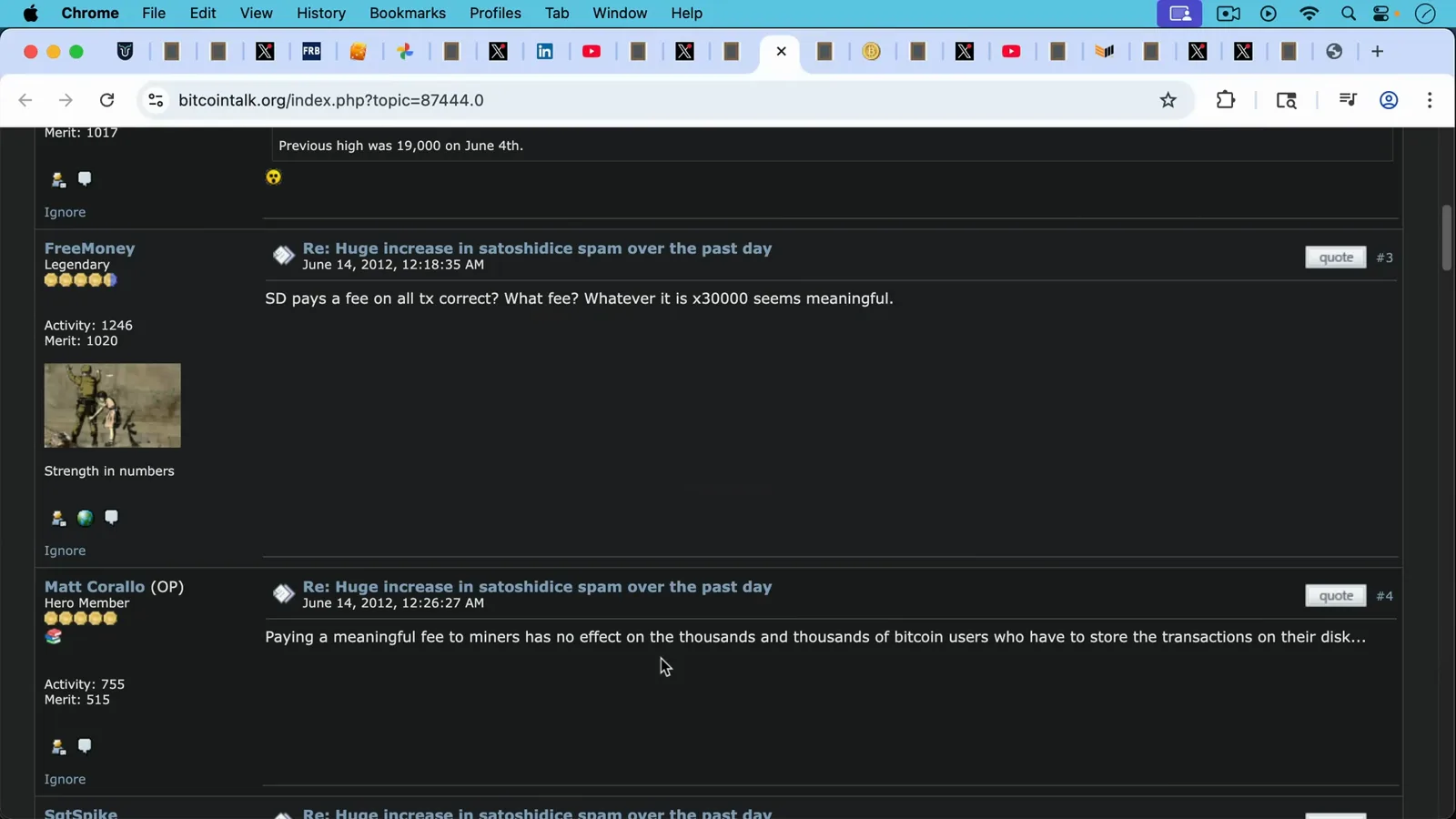 Matt Corallo's BitcoinTalk reply arguing that paying a meaningful fee to miners has no effect on the thousands of users who must store the transactions on their disks forever Matt Corallo's BitcoinTalk reply arguing that paying a meaningful fee to miners has no effect on the thousands of users who must store the transactions on their disks forever