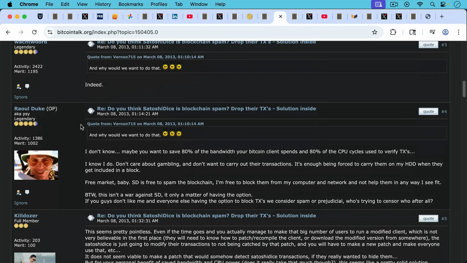 BitcoinTalk exchange where Raul Duke defends blocking SatoshiDice traffic as a free-market right while another user calls the filtering patch pretty pointless BitcoinTalk exchange where Raul Duke defends blocking SatoshiDice traffic as a free-market right while another user calls the filtering patch pretty pointless